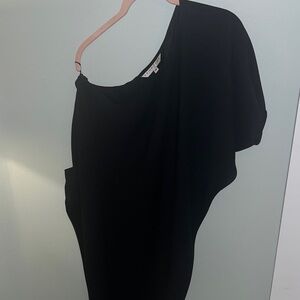 Trina Turk Black One-Shoulder Dress